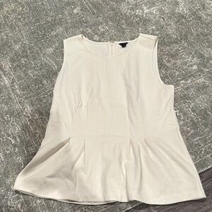Ann Taylor Cream Sleeveless Tank Top